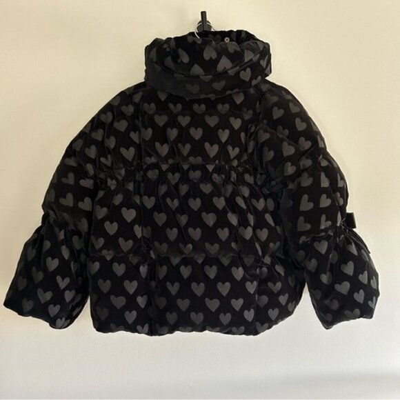 FENDI Down-filled Heart-motif Velvet Jacket In Black size 40 - Picture 8 of 15